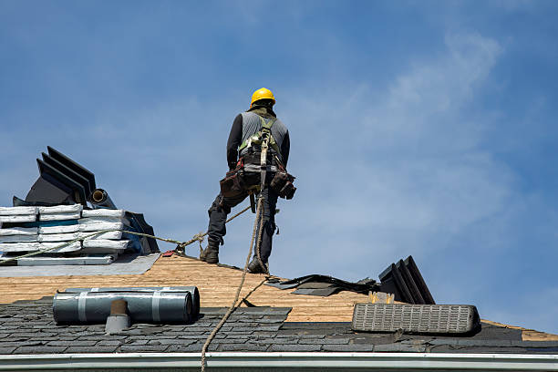 Professional Gutter Installation technician working in Palmdale, CA